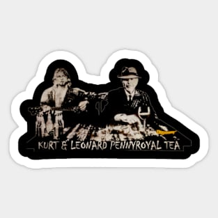 kurt cobain and leonard pennyroyal tea Sticker